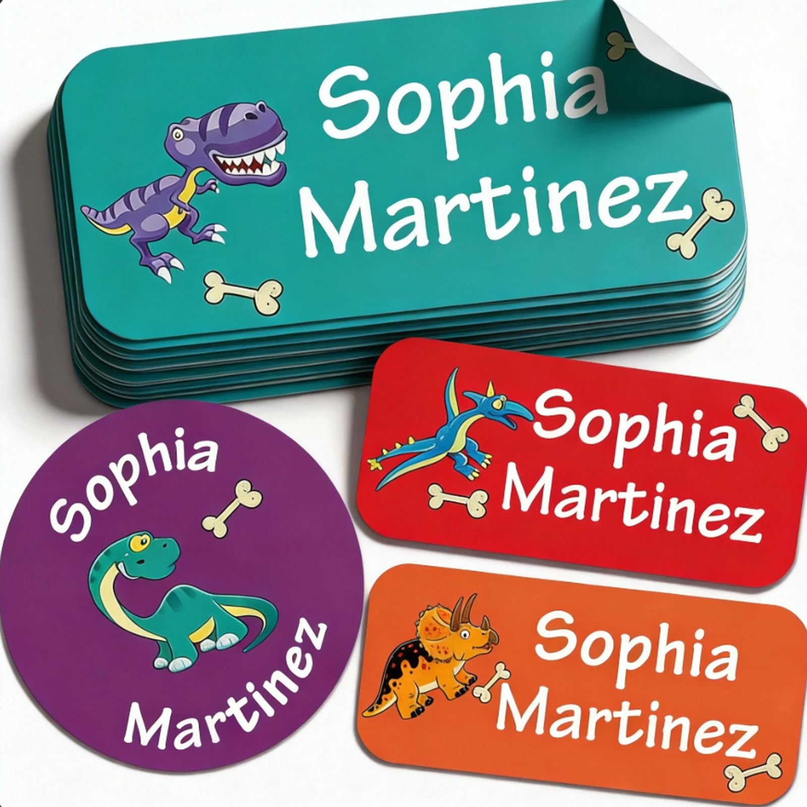 Personalized Daycare Name Labels for Kids (135 Labels) Custom Waterproof Name Stickers for Child Clothing Tag, Bottles,Camp，Lunch Boxes and School Supplies — image 1