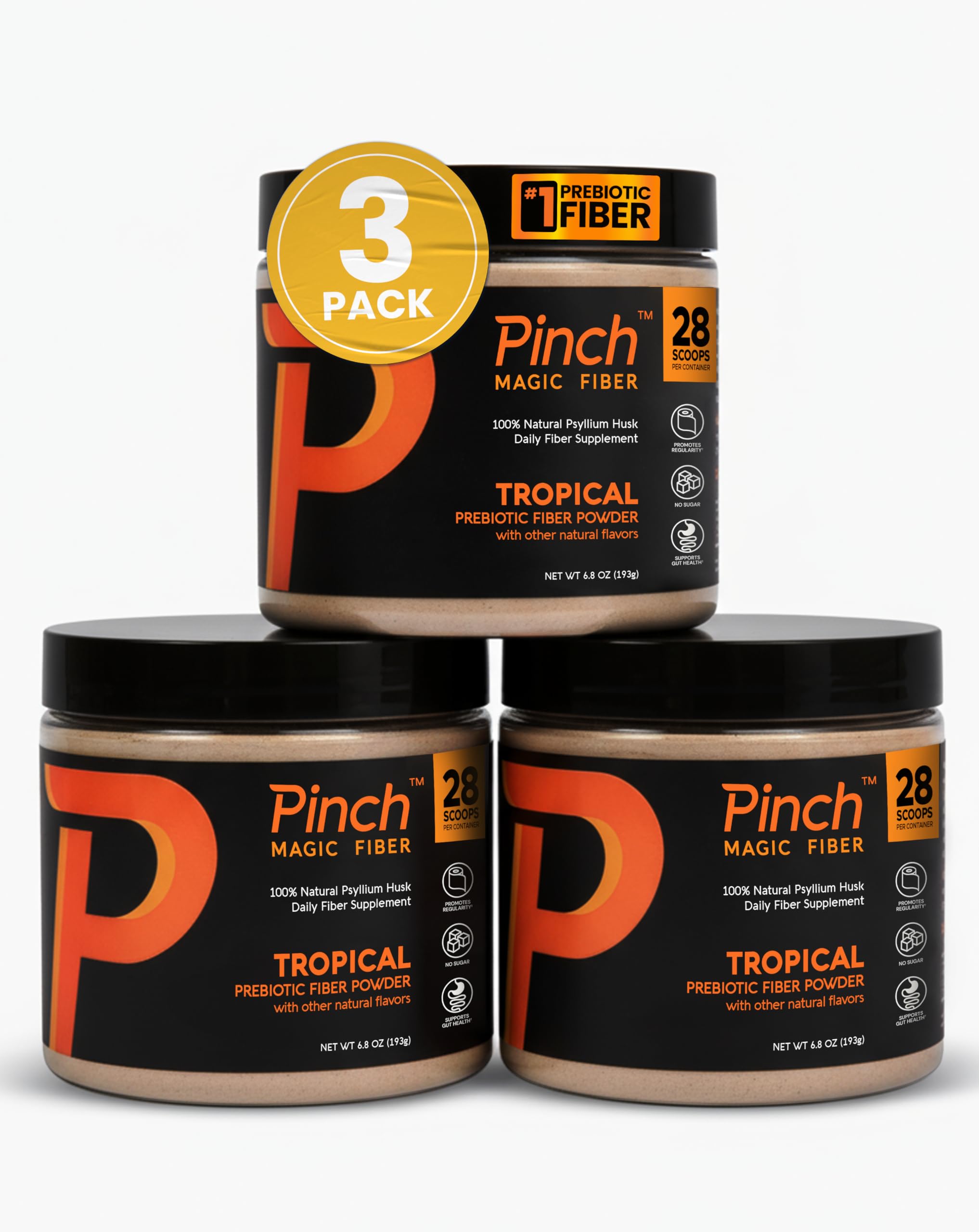 Pinch Magic Sugar-Free Psyllium Husk Fiber, Tropical, GLP-1 Support — Amazon image 11