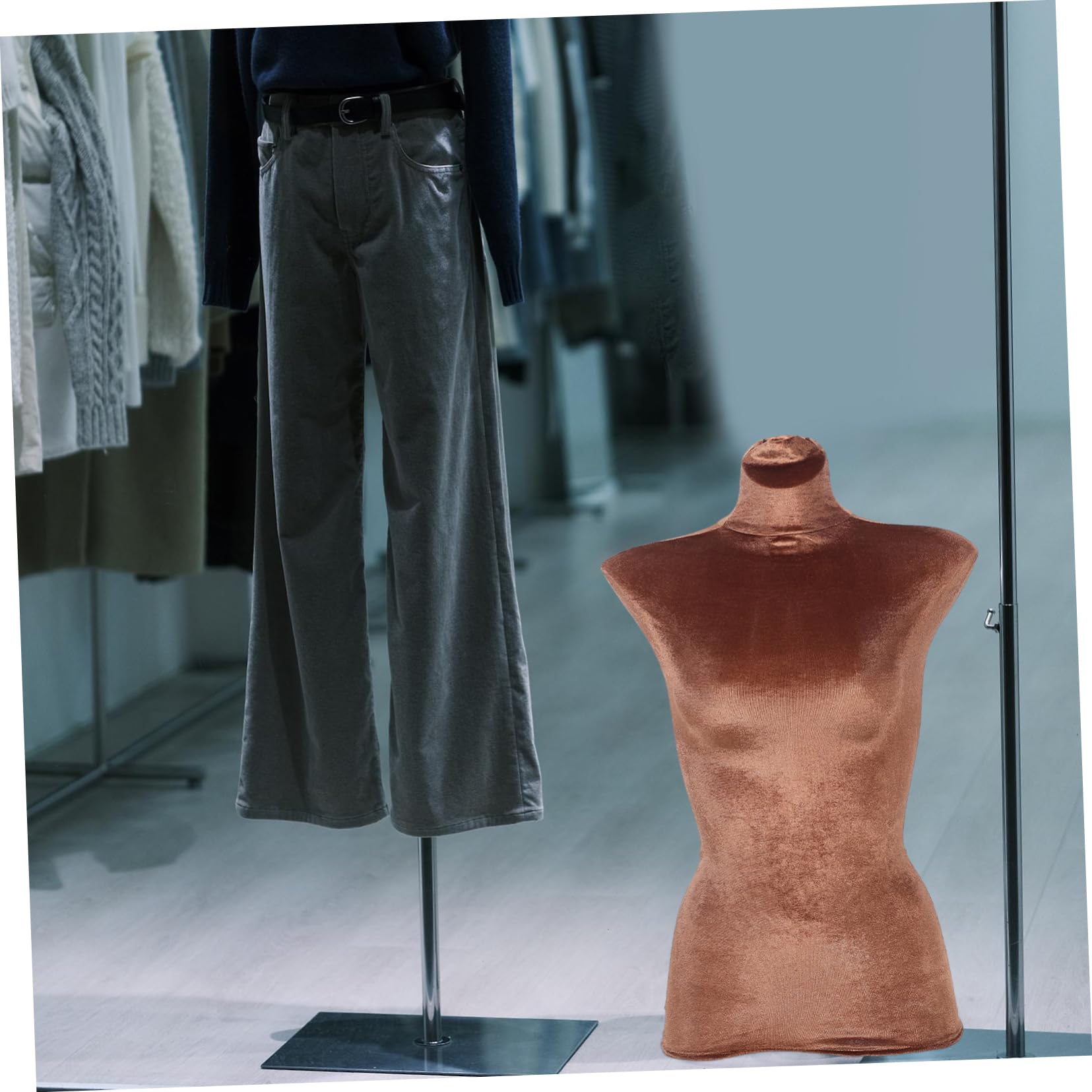 VOSAREA Female Mannequin Cloth Cover Luxurious Velour Replacement for Dress Form Display for Retail Clothing and Accessories Lightweight and Reusable Design