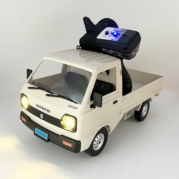 WPL RC Car 1/10 Scale RC Kei Truck Suzuki RC Drift Car WPL D14 Remote Control Car 4x4 Off Road Carry RTR 2.4 GHz Proportional Throttle Steering 280 Motor 4WD Hobby Grade Toys for Adult