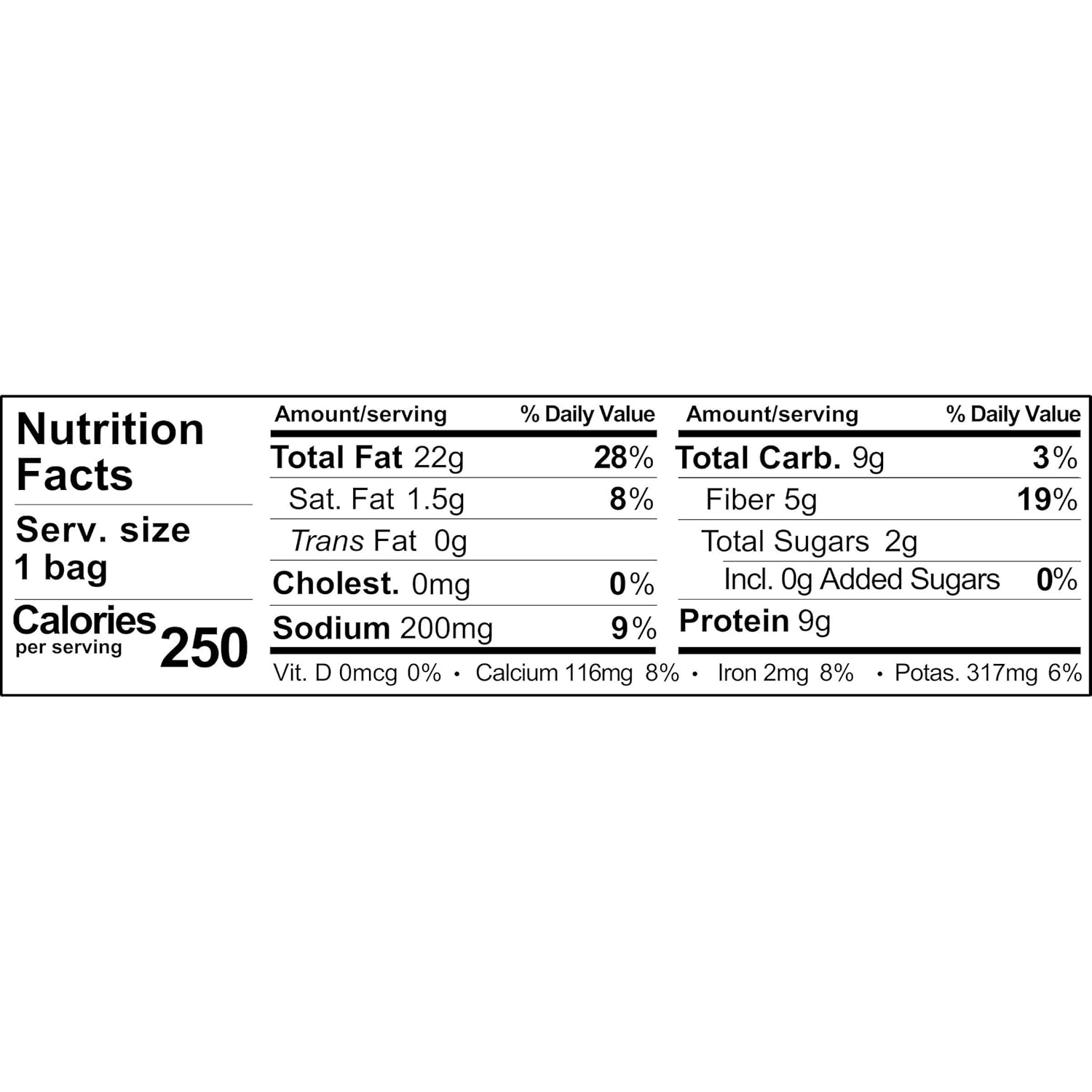 Sahale Snacks California Dry Roasted Almonds, 1.5 Ounces (Pack of 9)