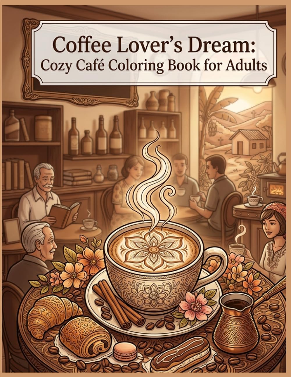 Coffee Lover’s Dream: Cozy Café Coloring Book for Adults