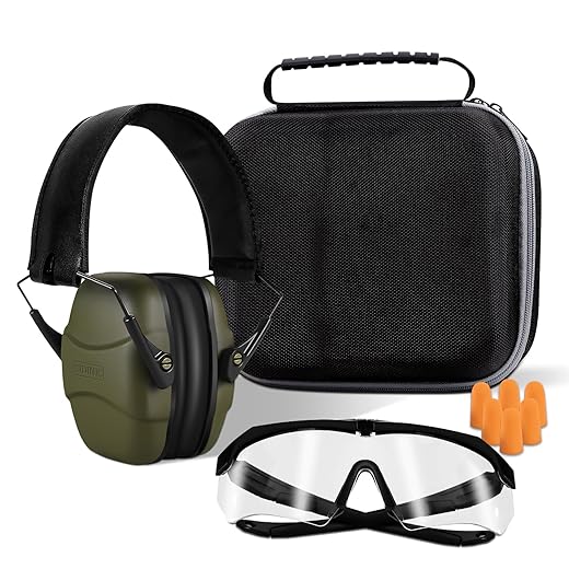 ucho 34dB Slim Noise Shooting Ear Protection - Special Designed Ear Muffs Lighter Weight & Maximum Hearing Protection