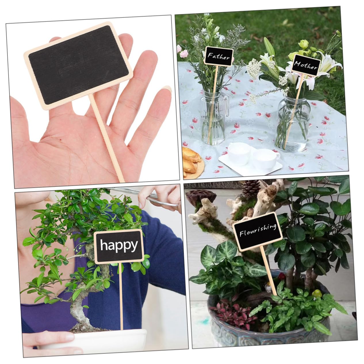 Kisangel 3 Set Etichette Per Piante in Legno Cartellini Per E Facili Da E Utilizzare Decorazioni Creative Per Appassionati Giardinaggio E Floricoltura 20 Pezzi*3
