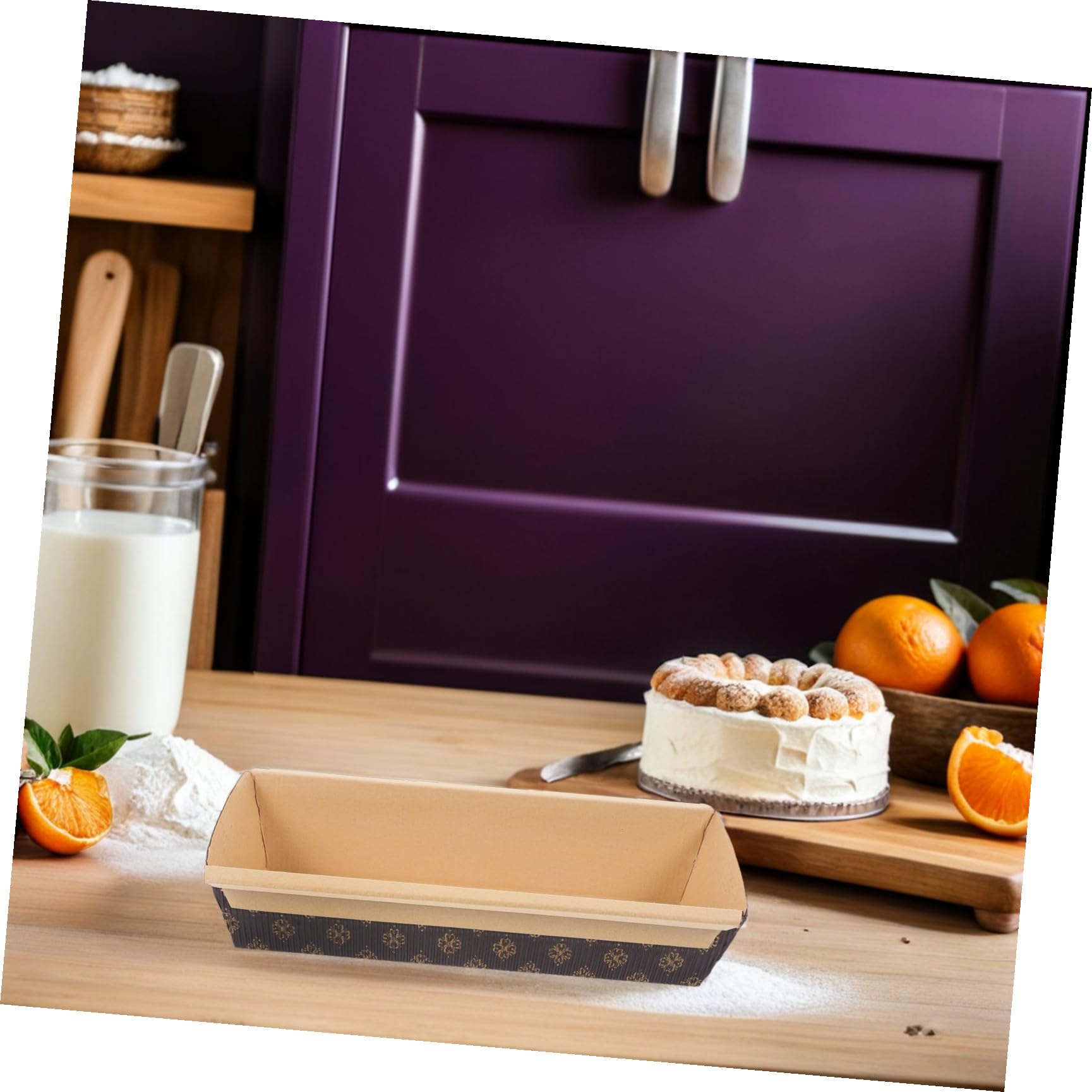 Zerodeko Moldes de Papel Desechables 50 Piezas para Pan Rectangulares para Hornear Moldes de Papel Antigrasa Fáciles de Limpiar Aptos para Horno para Cocinas Familiares y Uso Doméstico