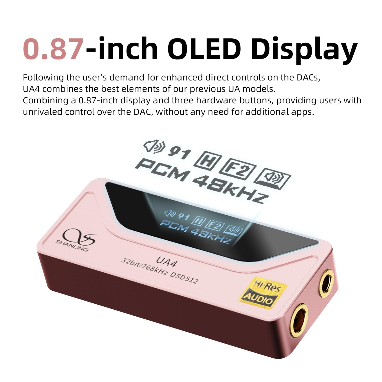 Amazon.co.jp: SHANLING UA4ヘッドホンアンプ、ポータブルDAC