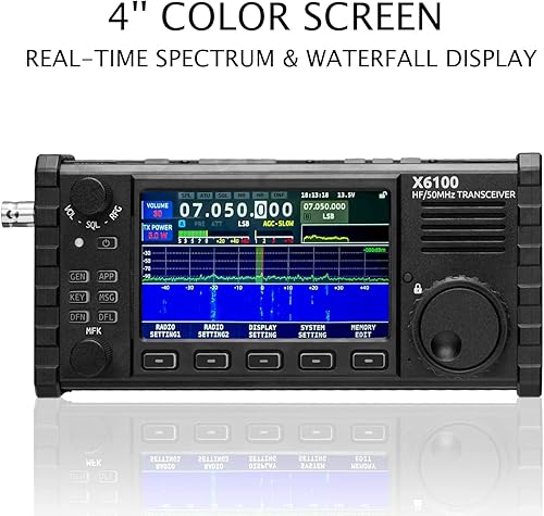 Miniatura 5 de Xiegu Transceptor de radio X6100 HF, radio de modo completo 10W SDR apoya BT con pantalla LCD de 4"