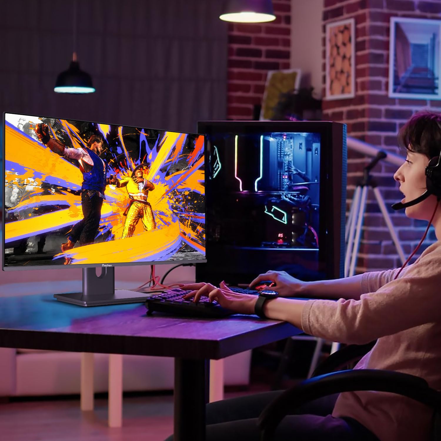 QHD Monitor Gaming PC Inch 23.8 Amazon.com: 2560x1440p QHD 2K 23.8インチ Prechen 2560x1440 100Hz 2K ディスプレイ・モニター本体