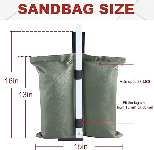 Miniatura 63 de ABCCANOPY - Bolsas de arena para toldos, paquete de 4 unidades (borgoña)