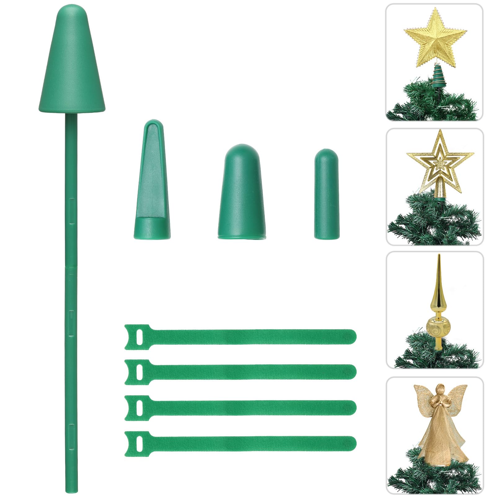 Christmas Tree Topper Holder, Universal Tree Topper Stabilizer Fits All Base Types - Adjustable Support Rod for Christmas Tree Topper Stars Angel Finial Festival Treetop Decorations Ornaments