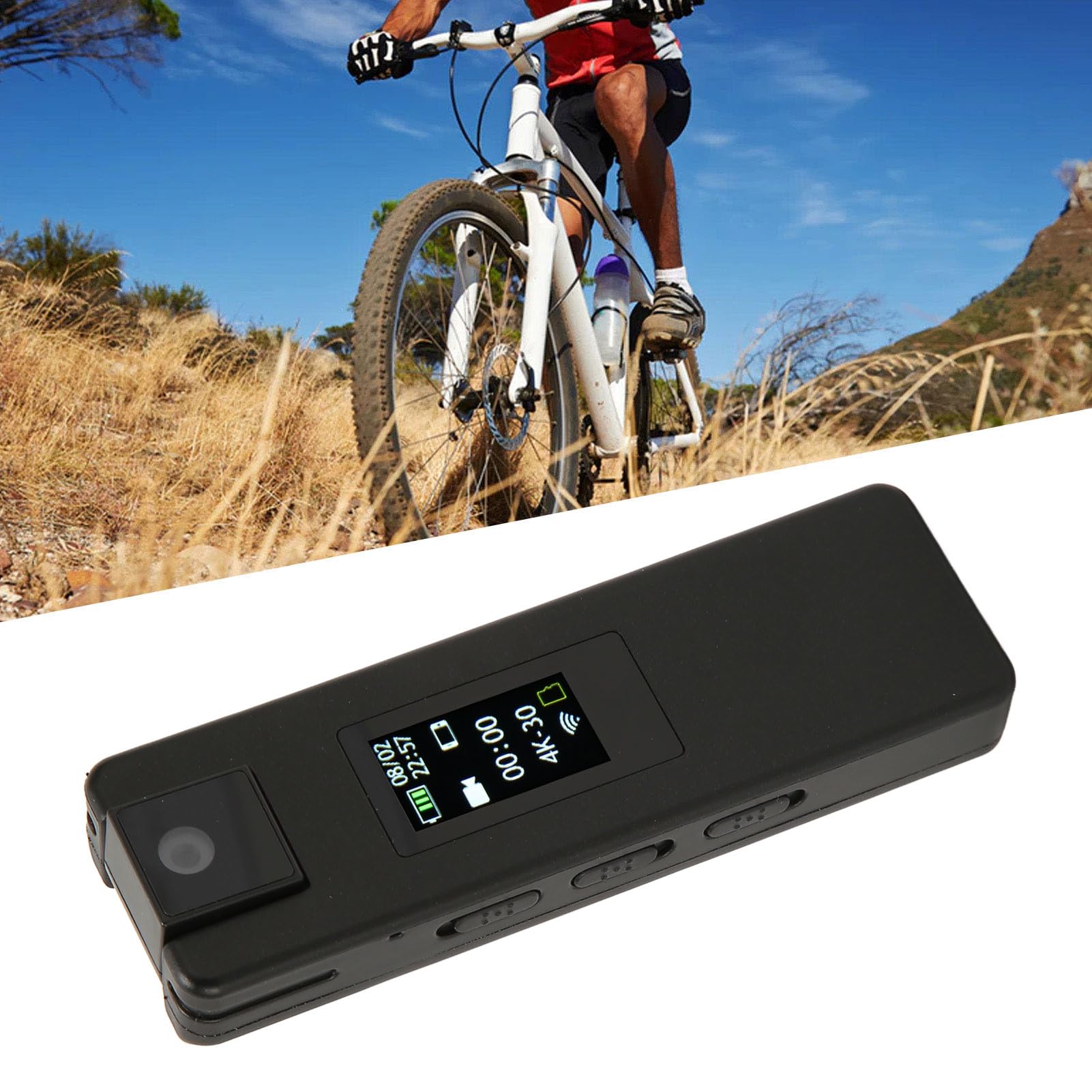 Caméra sans Fil WiFi 4K HD Portée sur Le Corps avec Fonction de Surveillance des Mouvements, Stockage de Grande capacité pour L'équitation Sportive