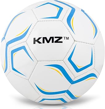 Kids Size 5 Football Lightweight   Easy to Inflate & Kick, Ideal for Indoor & Outdoor Play, Soft Leather Soccer Ball, Perfect Football Gifts. KMZ