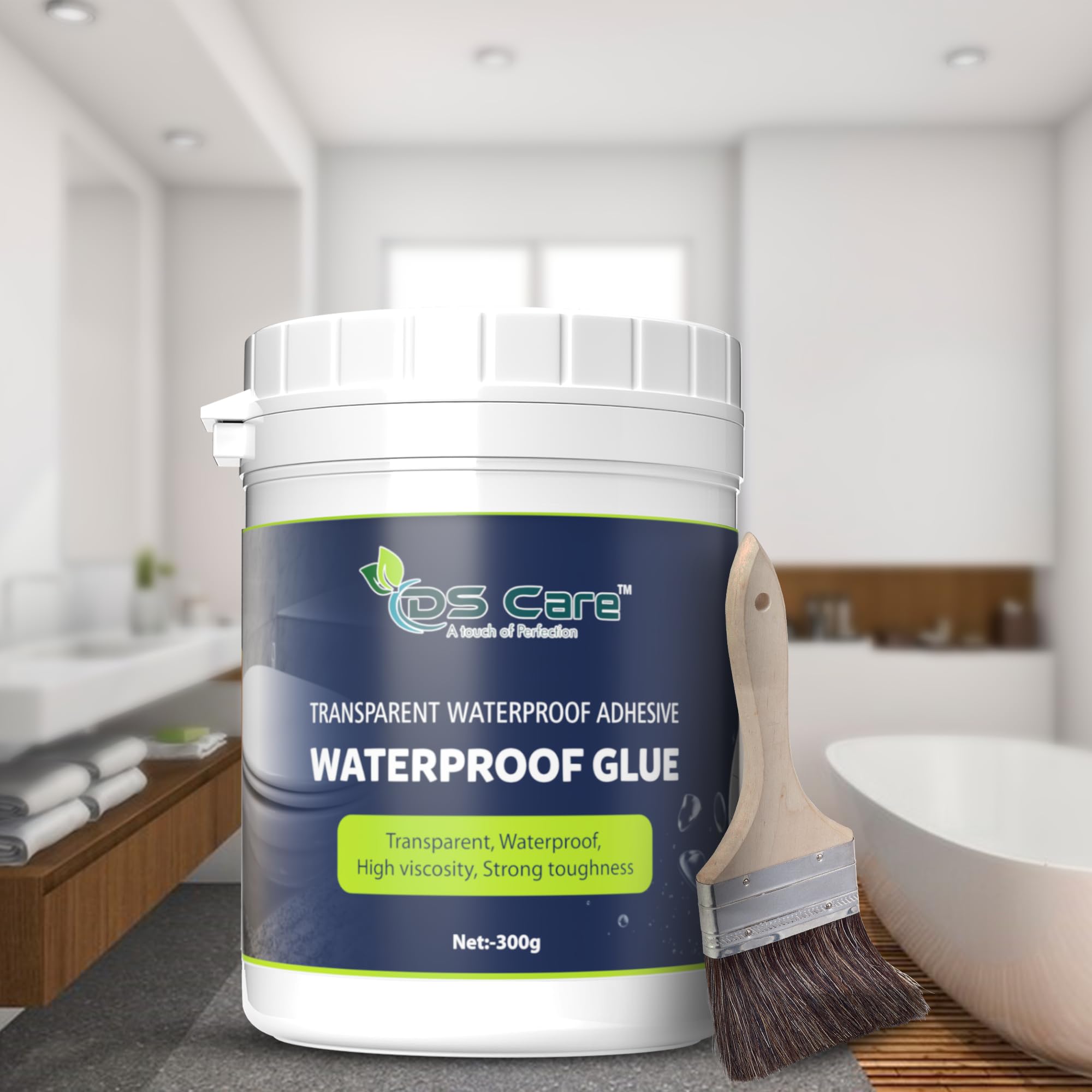 Waterproofing Solution 300gm with Brush versatile sealant Glue for quick repairs and durable Liquid Rubber Sealant Waterproofing and leaks effectively using our Comprehensive Roof Repair Kit