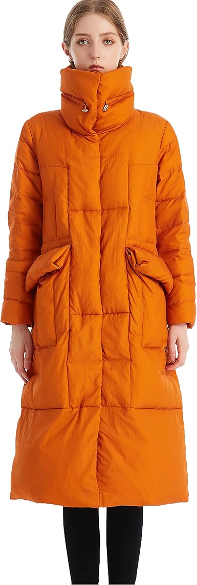 orange down coat