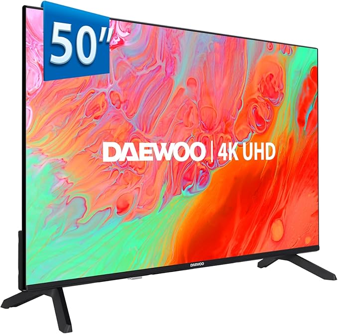 Daewoo 50DM65UV 2025 50" - Smart TV 4K Ultra HD HDR 3840 x 2160, Dolby Vision, Diseño sin Marcos, Dolby Audio