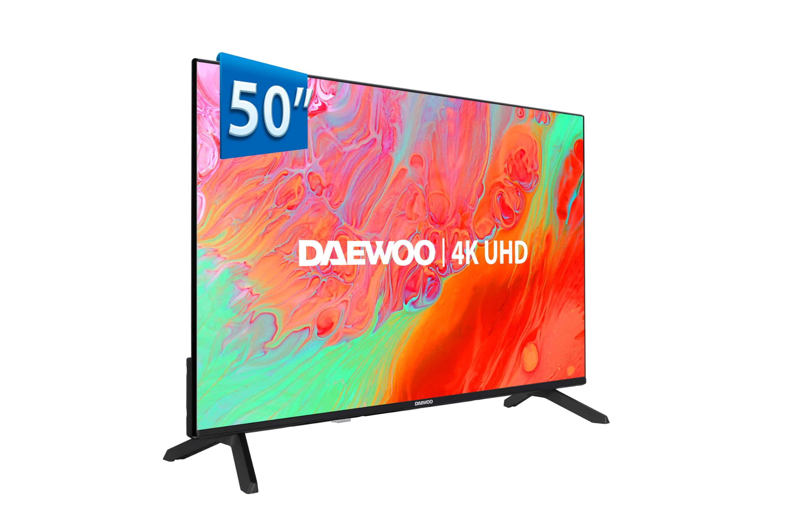 Daewoo 50DM65UV 2025 50" - Smart TV 4K Ultra HD HDR 3840 x 2160, Dolby Vision, Diseño sin Marcos, Dolby Audio