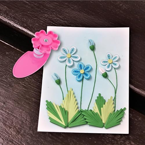 Miniatura 3 de EXCEART 2pcs Quilling Crimper & Winder Machine - Herramienta de mano de plástico para manualidades de papel DIY - Colores surtidos