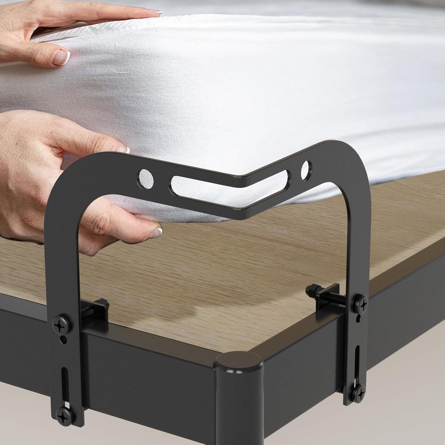 Mattress Slide Stopper, YUOROS Corner Mattresses Retainer Bar Keep Mattress from Sliding Stopper to Prevent Sliding Holder in Place Gripper for Metal Bed Frame