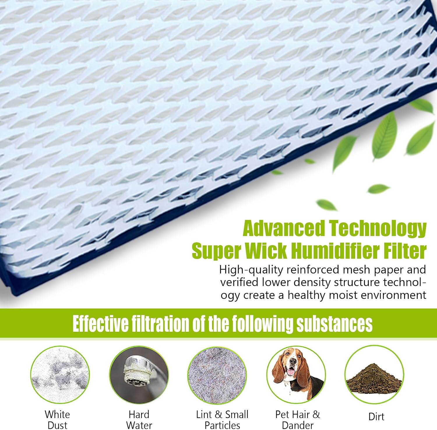 1040 Super Wick Humidifier Filter Replacement Compatible with Aircare Essick Air 3D6100 5D6700 76D100 CM330ABLK CM330AWHT CM330DBLK CM330DWHT