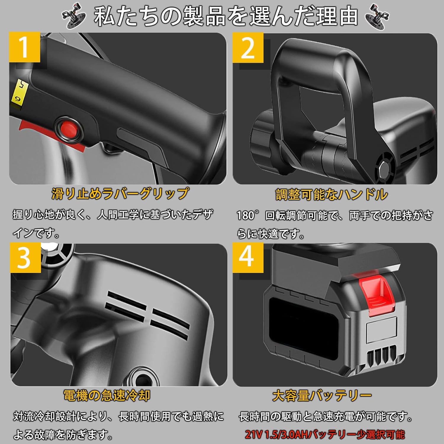 充電式 トロウェル 多機能 便利 6段階調整 3個搭載 21V 3.0Ah バッテリー 残量表示 PSE認証済 直径38cm 0-1