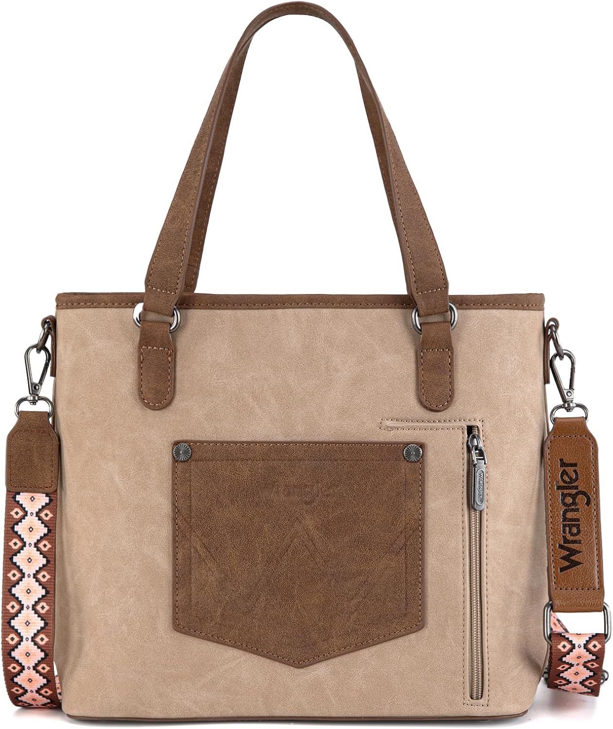 Montana West X Wrangler Tote Bag for Women Western Purses with Detachable Strap Medium Satchel Handbags | with Crossbody Strap - Image 4