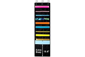ZENXUS 12x12 Paper Storage Hanging Organizer with Deep Pockets