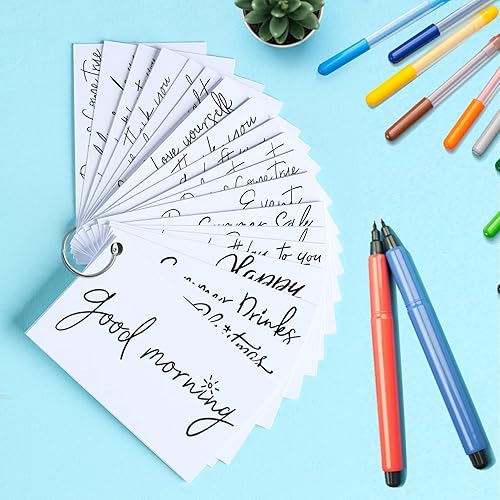 Miniatura 5 de Goefun - Paquete de 300 tarjetas de índice blancas en blanco de 4 x 6 pulgadas, papel grueso, tarjeta pesada de 80 libras, sin forro, para postales,