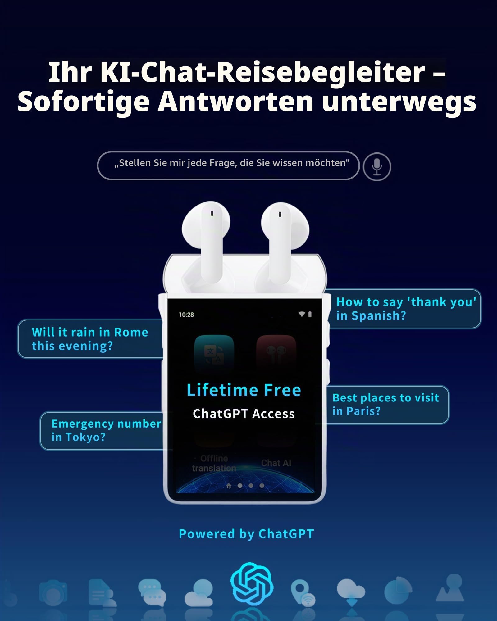 ANFIER A9 Translation Earbuds WIFI WHITE