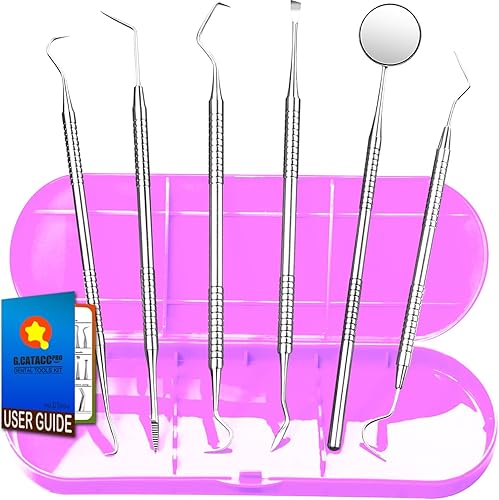 Miniatura 1 de Herramientas dentales removedor de placa profesional para dientes kit de higiene dental herramientas de limpieza para el cuidado bucal de acero