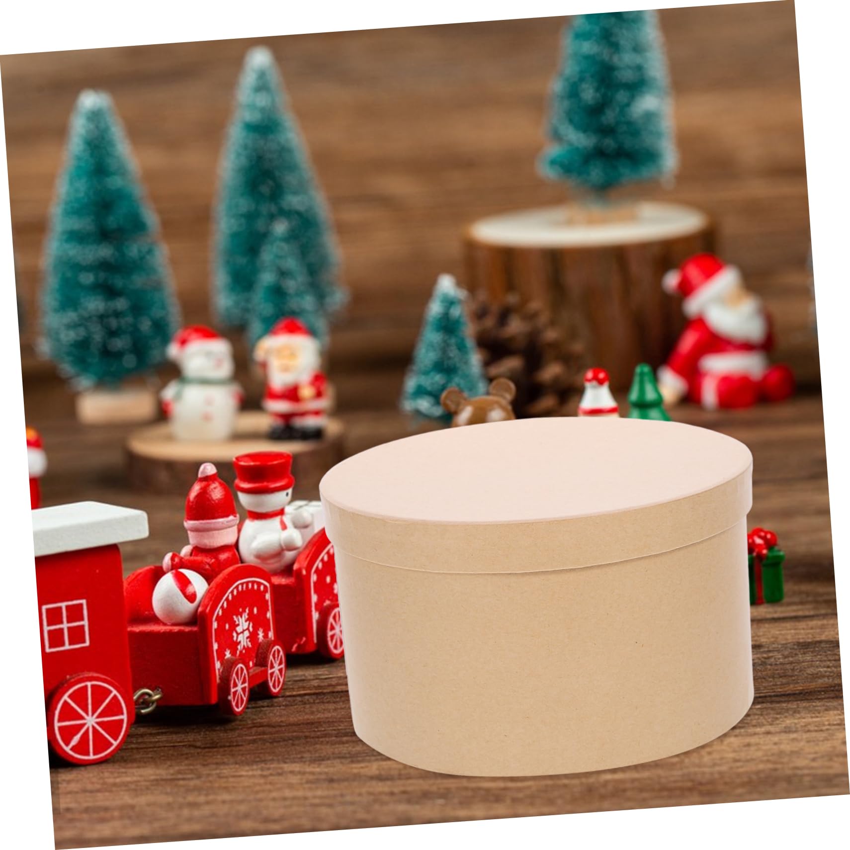 Alipis Runde Kraftpapier Geschenkboxen Teiliges Diy Malset mit Deckel Vielseitig als Süßigkeiten und Schmuckverpackung Leichte Aufbewahrung für Partygeschenke und Kosmetik Braune Kartons