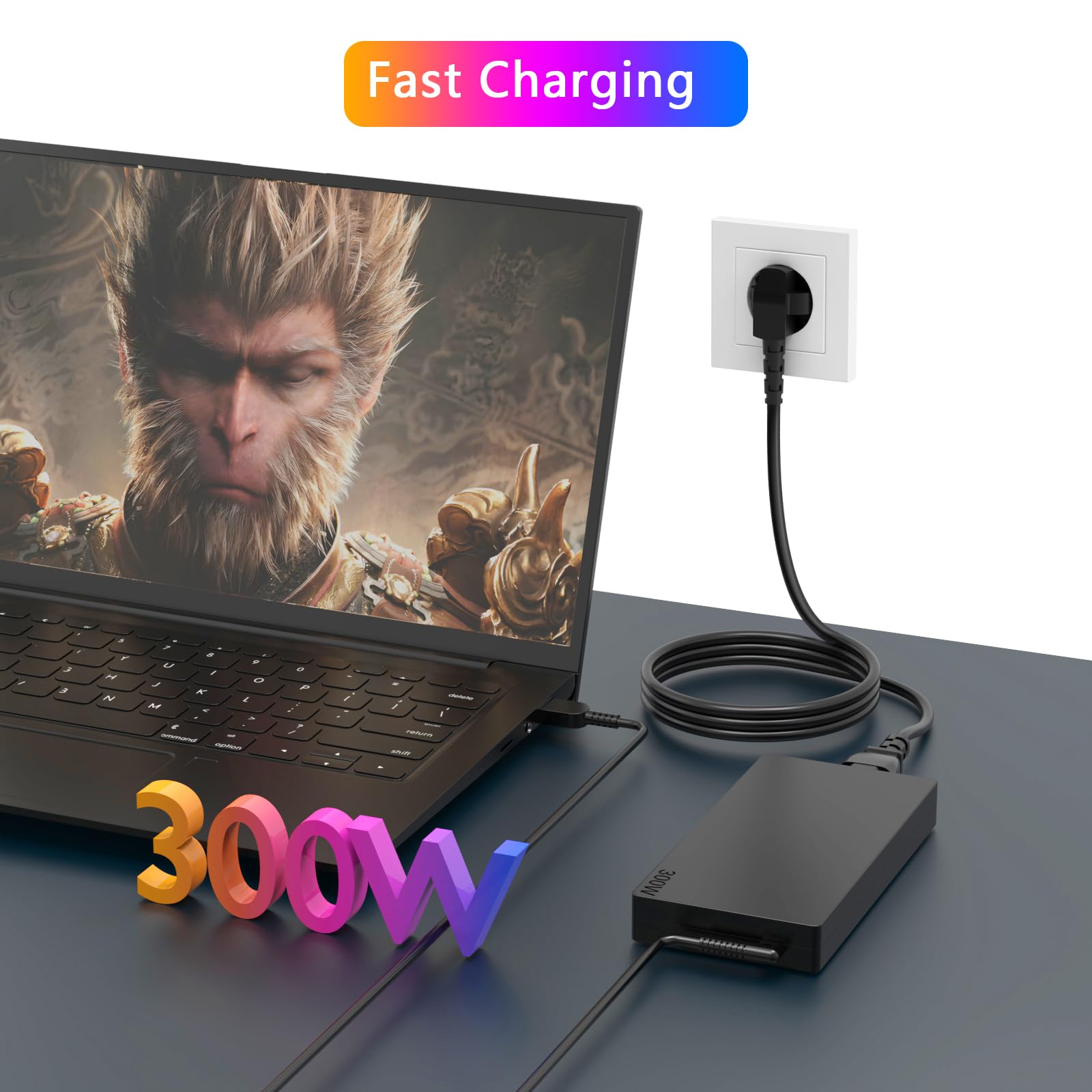 300W Laptop Netzteil für Lenovo Legion 9i 7 7i 5i 5 Pro R9000P Laptop | für Legion R9000K Y9000K Y9000X Gaming Laptop Power Adapter für Lenovo Legion Pro 5 7 Yoga AIO 7-27ACH6 ThinkCentre M70q Gen