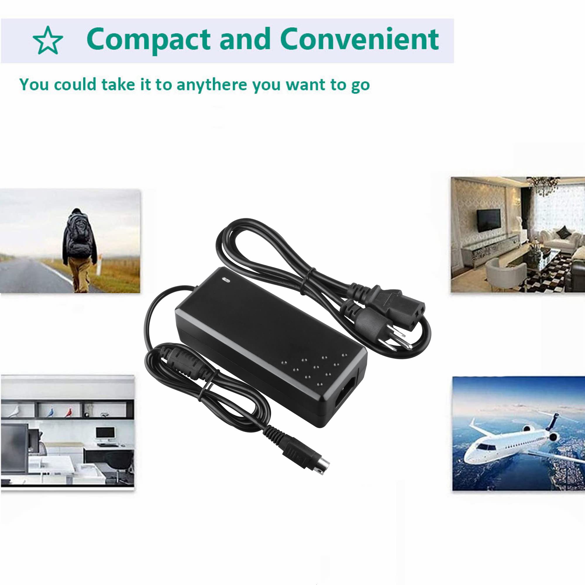 Amazon.com: J-ZMQER 4-Pin DIN AC DC Adapter Compatible with ZyXEL