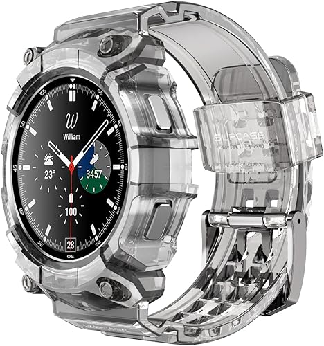 SUPCASE Correa clásica para Samsung Galaxy Watch 4 con funda de 1.81 pulgadas (Unicorn Beetle Pro), protección de grado militar Funda resistente con