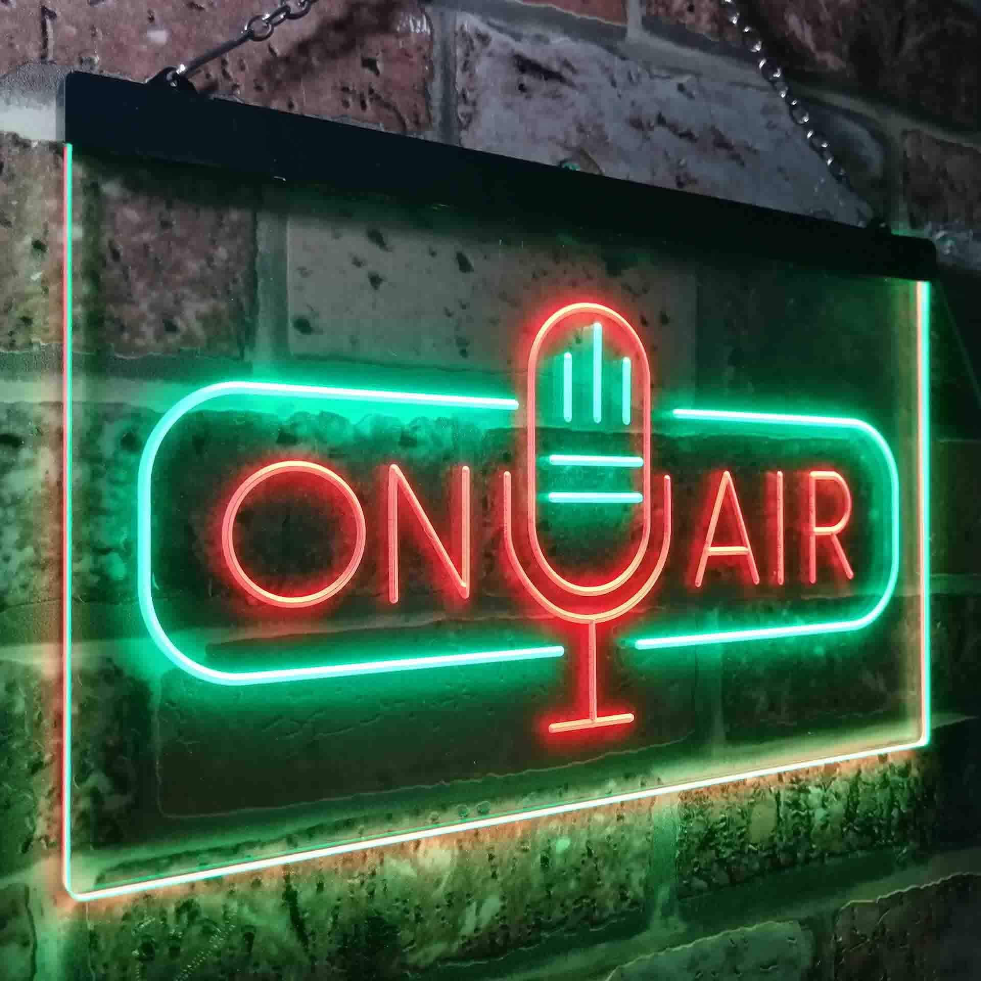 On The Air Studio Dual Color LED Enseigne Lumineuse Neon Sign White Et