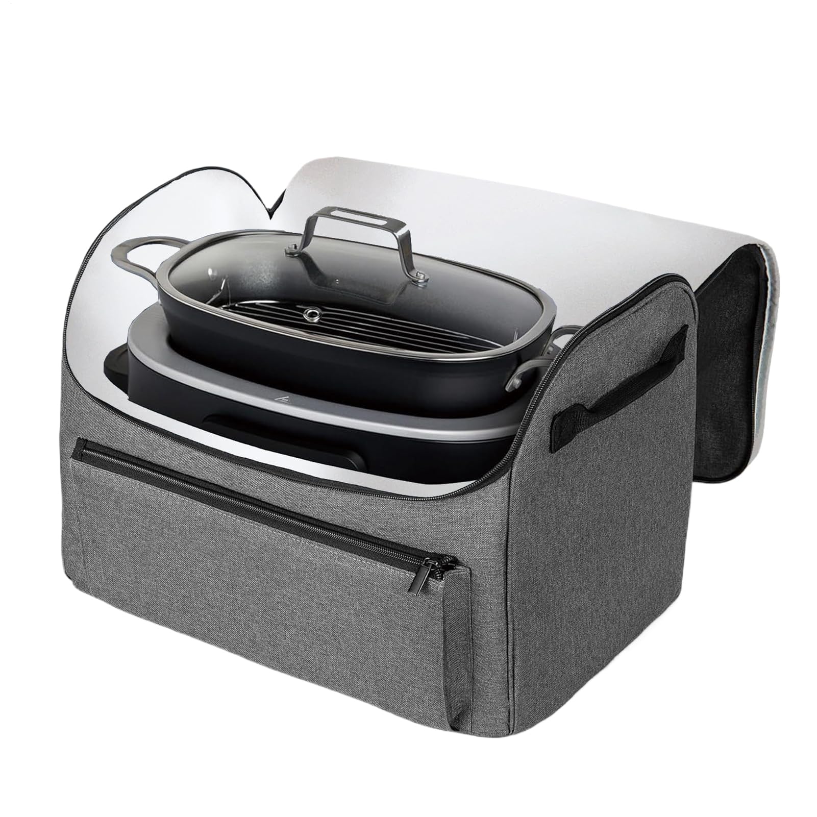 Schongarer Tragetasche Kochtopfträger Schongarer Reisetasche | Wasserdichter Tragbarer mit Zubehörfach, Einfach zu Reinigendes Innenfutter Hülle für Outdoor Picknick Familientreffen