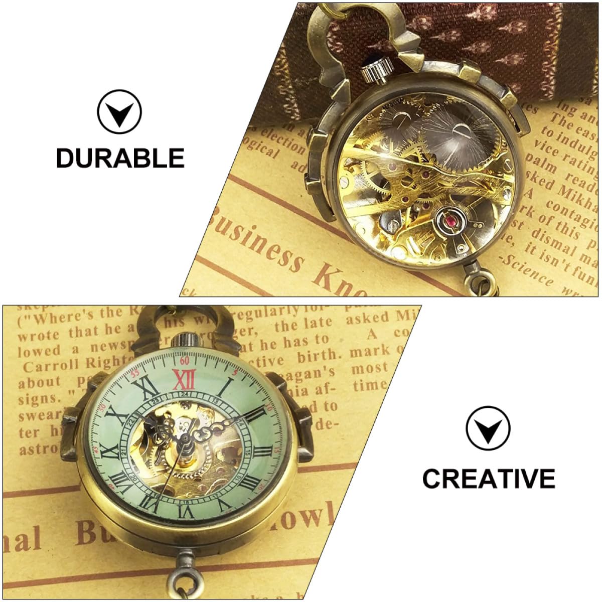 Retro Mechanische Taschenuhr Mit Kette Hohler Kugel Anhänger Aus Vintage Herren Uhr Für Arbeit Und Geschenk