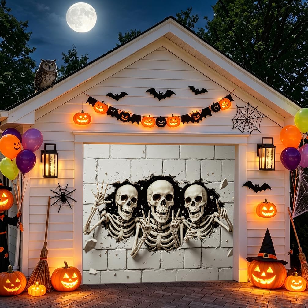 ZFFLYH Halloween Decorations Garage Door Cover Banner Backdrop 8X7 Ft โ image 1