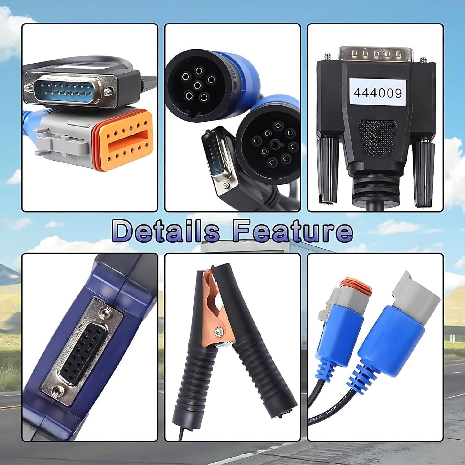 Herramienta de diagnóstico Nexiq USB Link 3 con Cable para Camiones de Alta Resistencia, escáner diésel para excavadoras universales - Incluye Kit Adaptador Completo