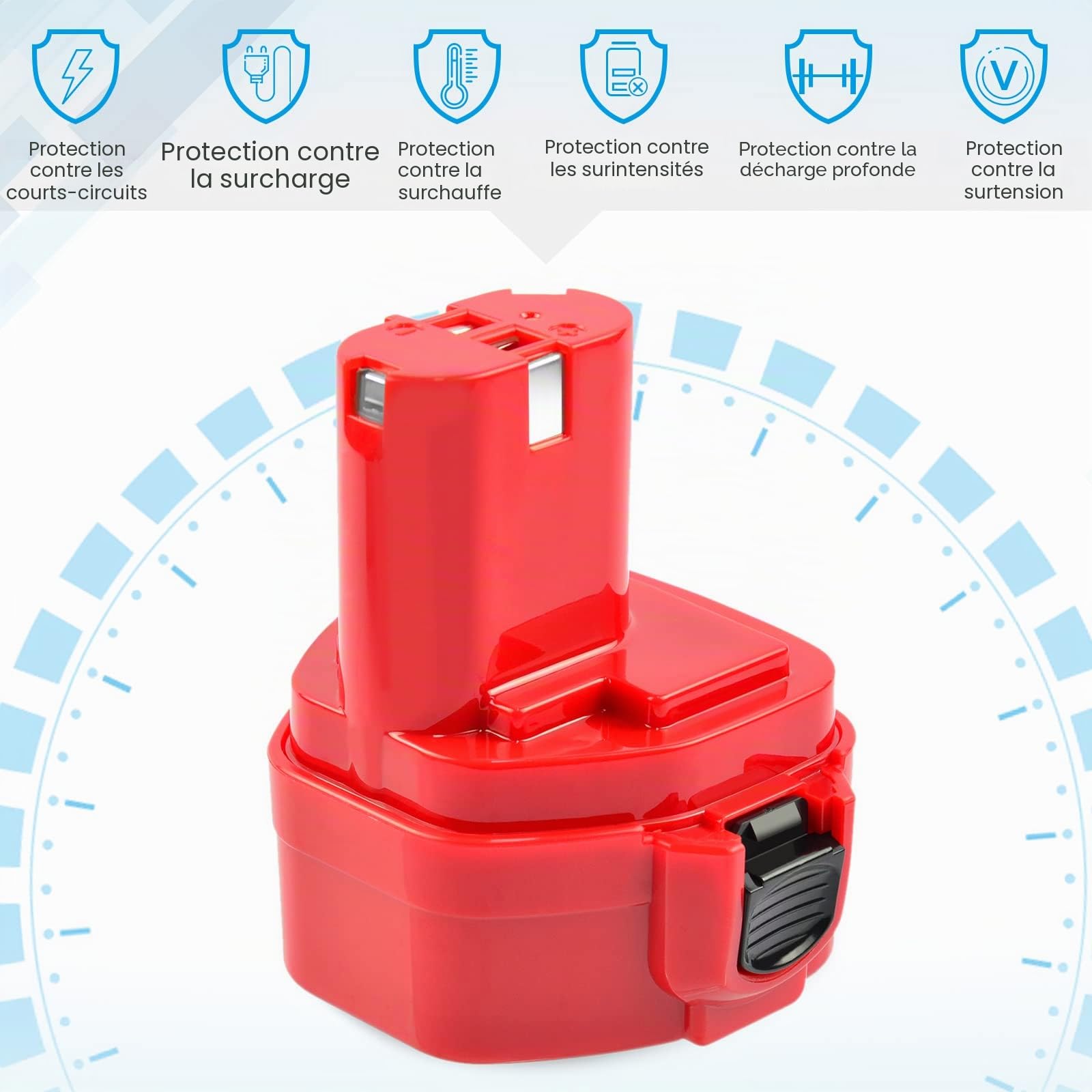 2X iPrize 12V 4800mAh Batterie pour Makita PA12 1222 1220 1235 1233 1234 1235B 1235F 192696-2 192698-8 192698-A 193138-9 193157-5 4013D