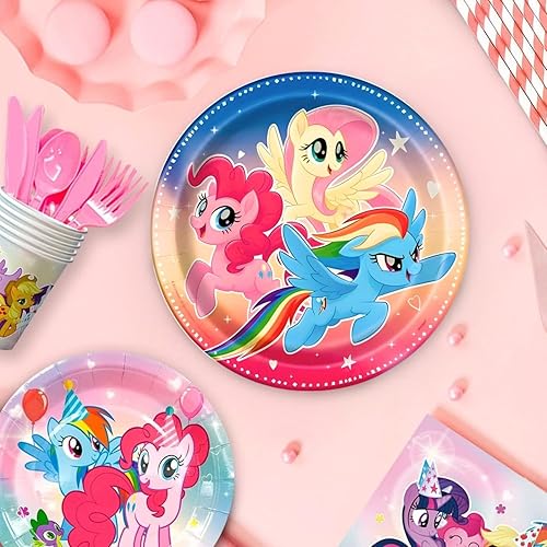 Miniatura 3 de Unique Industries - Platos redondos de papel para cena, 9 pulgadas, My Little Pony, 8 piezas
