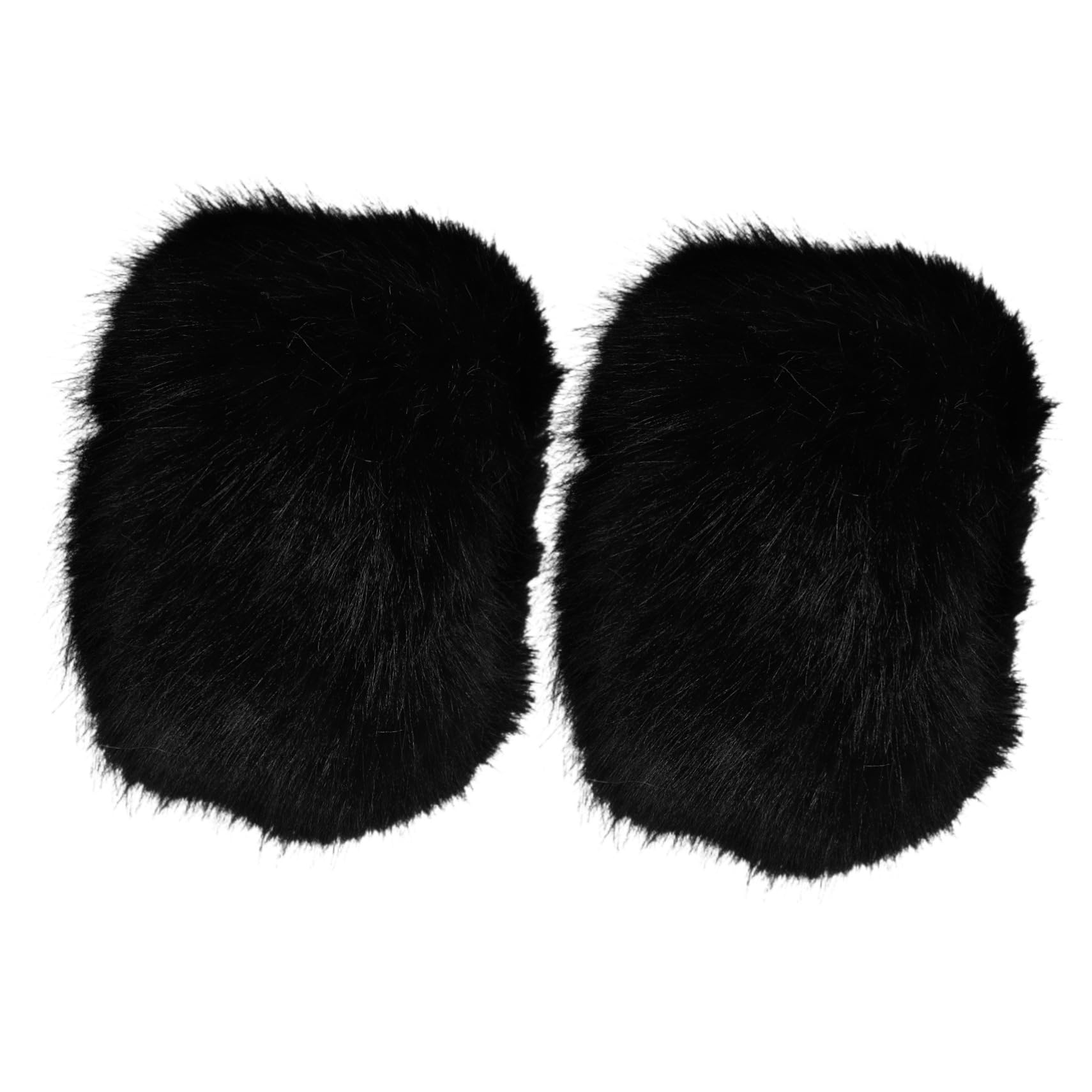 LIFKOME Fluffy Wrist Bands 2 Pcs Winter Warm Wrist Cuffs Arm Warmers for Women