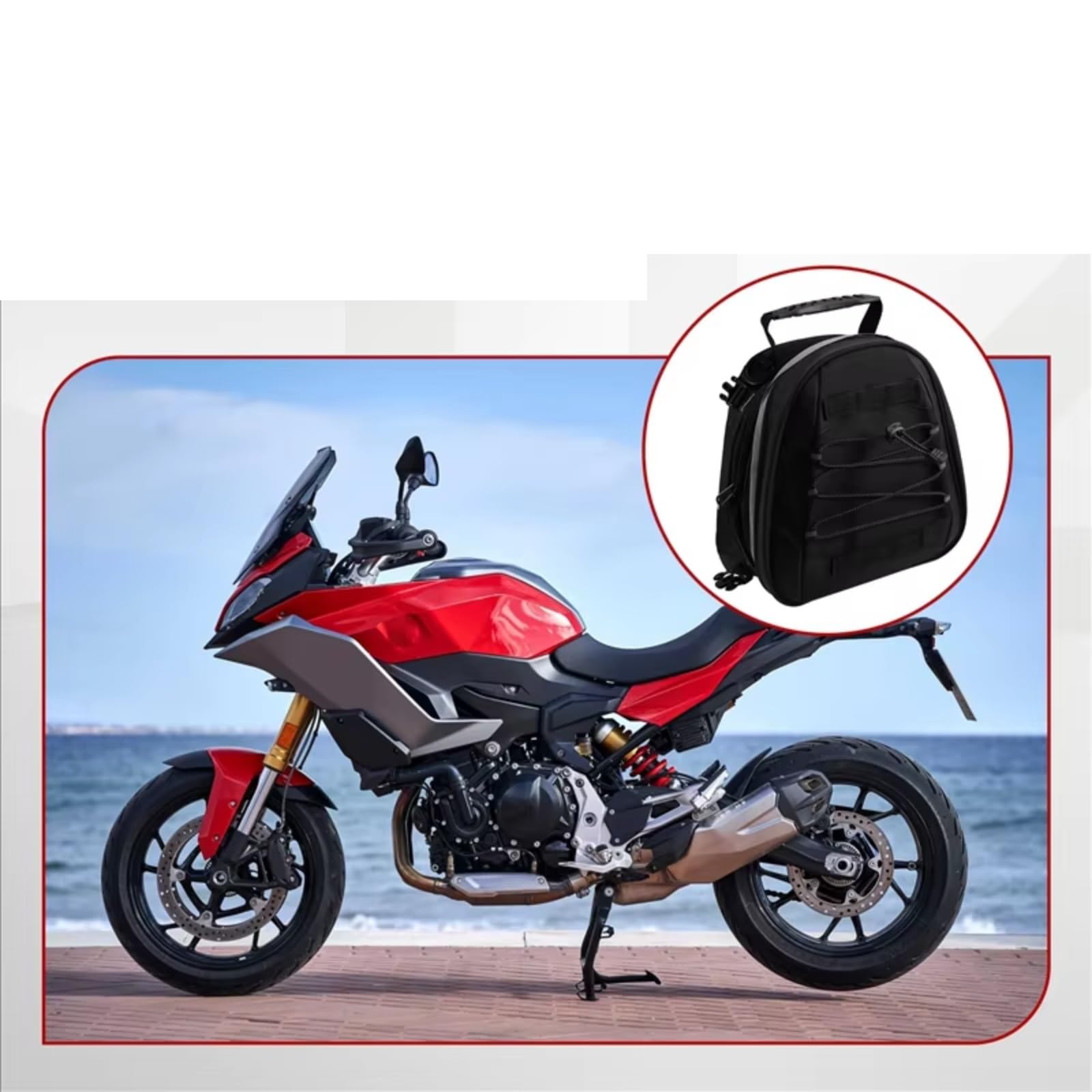 Borsa Posteriore Universale Per Moto Espandibile 8-10 Litri Portabagagli Con Spallacci E Portaoggetti Antipioggia Per Motociclette Sacche Moto