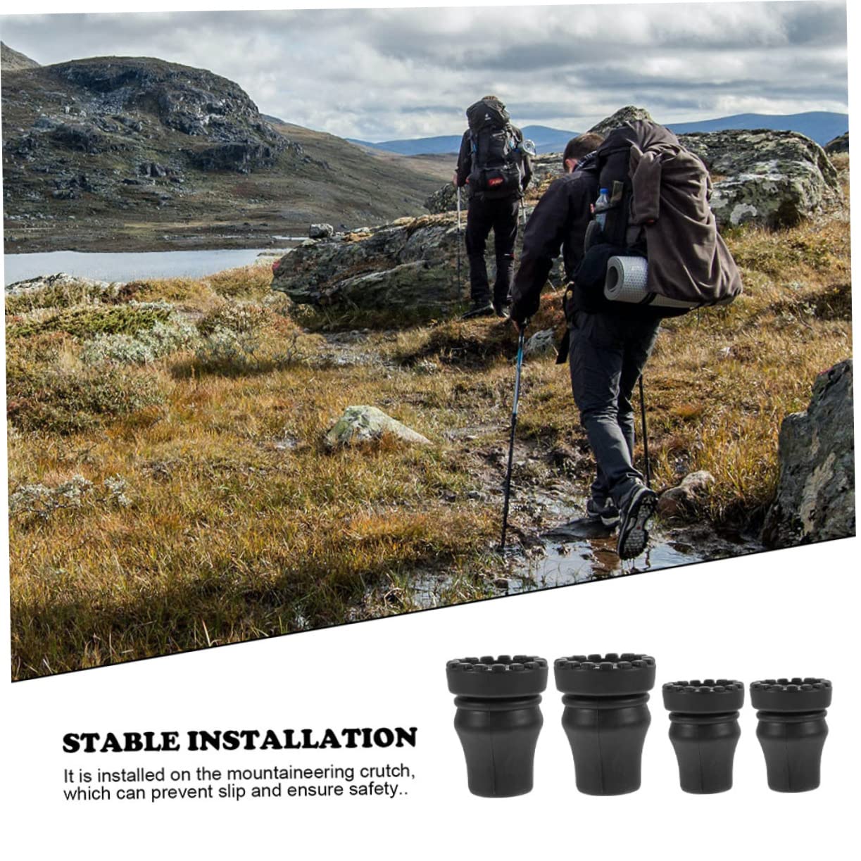 Toddmomy Trekkingstock Gummispitzen rutschfeste Schutzkappen Für Wanderstöcke Innendurchmesser Robustes Zubehör Für Outdoor Aktivitäten