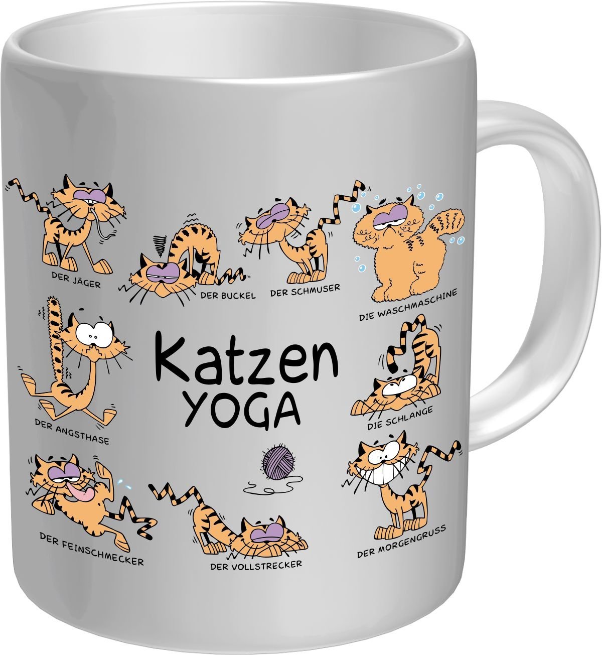 Frameless® cup cats yoga, coffee mug, coffee cup for cat lovers.