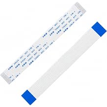 MTCELL 20 Pcs 12 Pin FFC FPC Flexible Flat Ribbon Cable 1.0mm Pitch 100mm Length Type A/Same Side Contacts for LCD TV Laptop Car Audio DVD Player Internal Connection