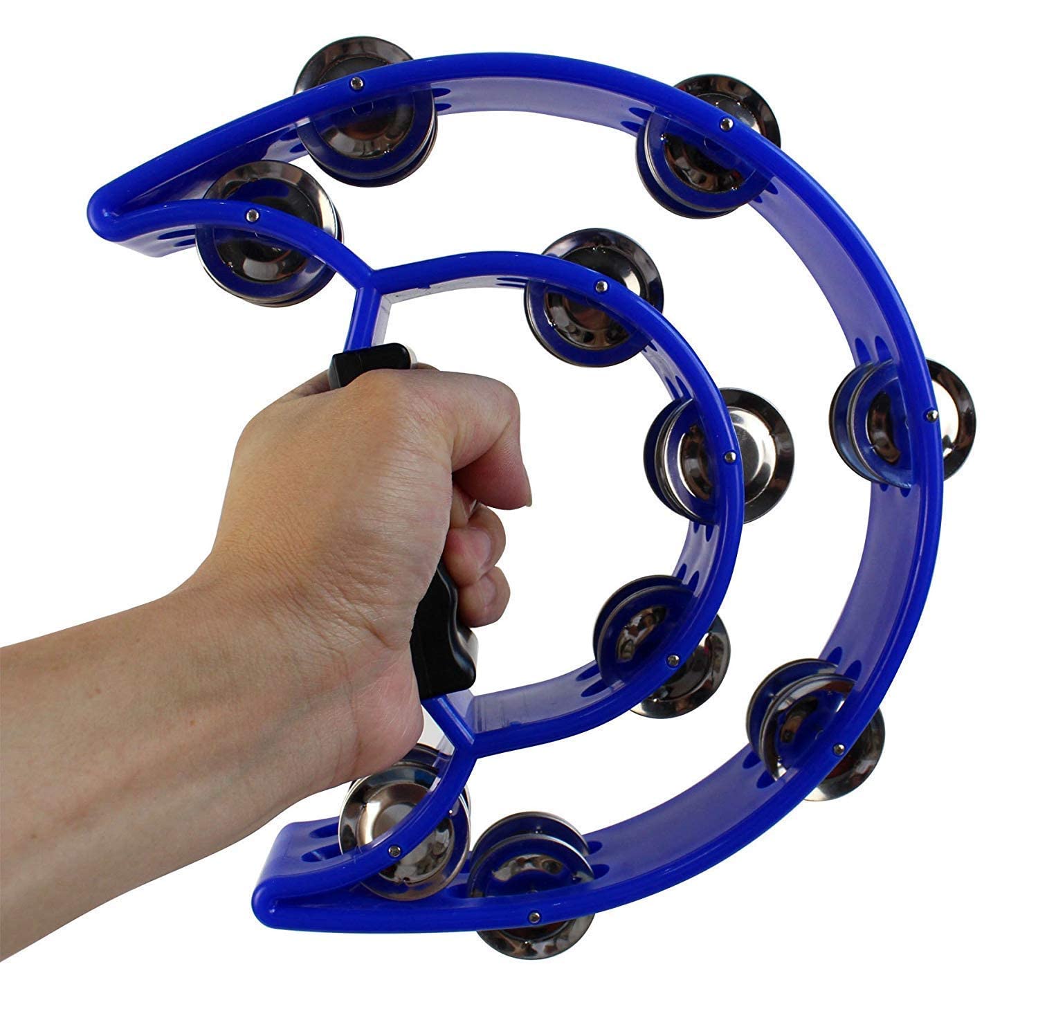 Amazon.com: EastRock Double Row Tambourine,Metal Jingles Hand Held