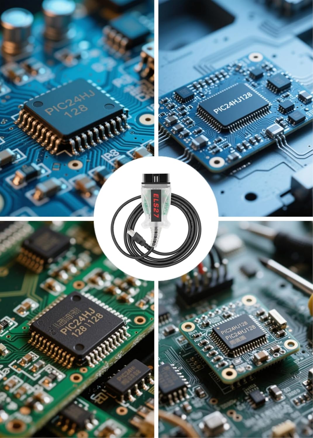 ELS27 Diagnostic Cable Compatible for Ford Mazda Lincoln and Mercury Car, Compatible for FORScan ELMconfig FF2 Foccus ScanMaster ELM v2.1 and Scantool.net. (PIC24HJ128 Chip)