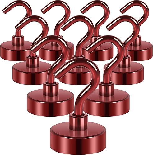 Vista 248 de NEOSMUK - Ganchos magnéticos de alta resistencia con imanes extrafuertes para colgar en refrigerador, crucero, cabinas o parrilla, color blanco