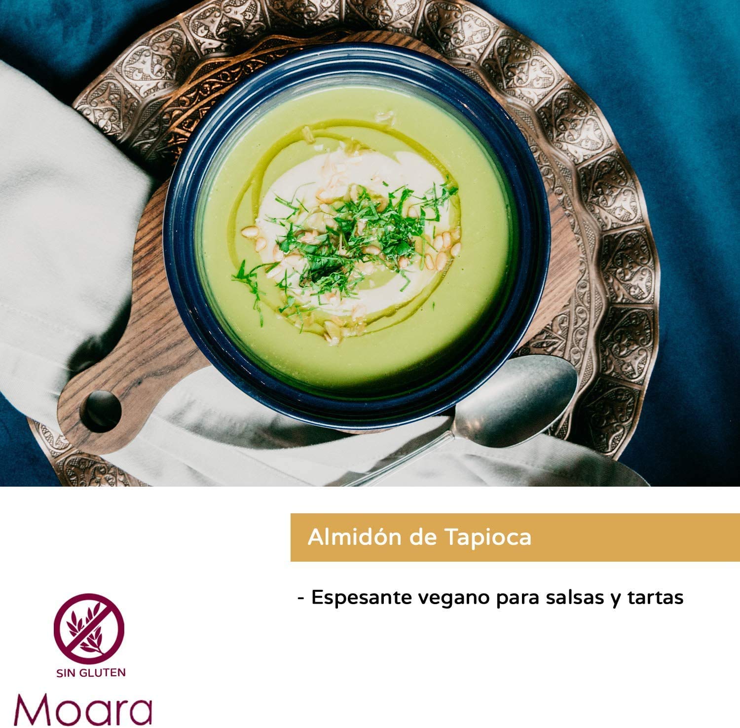 Almidón de yuca, tapioca, ecológica, BIO, sin gluten y vegana - Fécula de mandioca (1 kg)