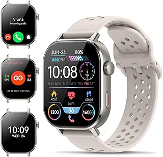 GPS Smart Watch Men Women AMOLED 2.06 Inch Smartwatch 5ATM Waterproof HD Bluetooth Calls 110+ Sports Watch Pedometer Heart…